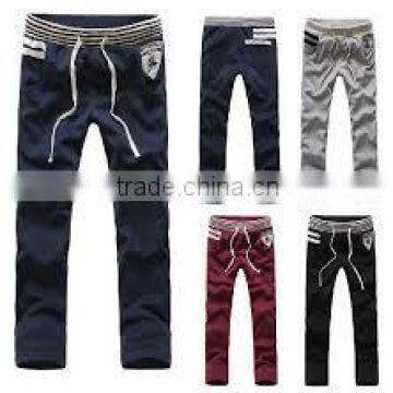 100% cotton twill official suit men baggy chino straight long pants tr...