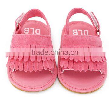 Newest Hot Prewalker Shoes!!2016 Baby Boys Girls Infant Toddler Vintage Tassels Peep-toe Rubber Sole First Walker Summer Sandals