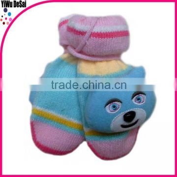 2015 hot sales popular warm winter Wholesale knit Child Fashion mittens