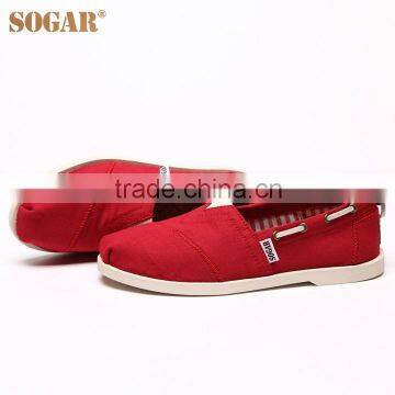 Custom Logo Design Canvas Casual Shoes Rubber Outsole Women's Nautical Bimini Shoes photo-2