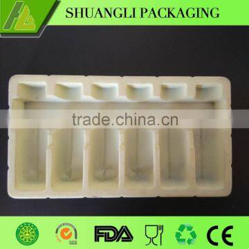 clear plastic disposable vials trays