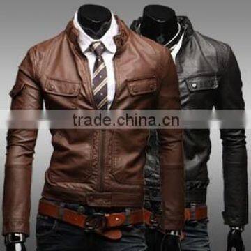 New design pu leather jackets men
