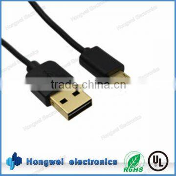 Reversible USB 2.0 A male to reversible Micro USB B male charging power sync data cable