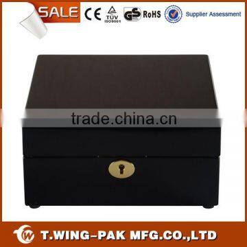 For 6 watches Black Velvet Wooden Watch Displays Boxes Export Around World