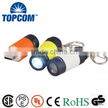 CE Certification ABS Colorful USB Rechargeable MINI LED Torch