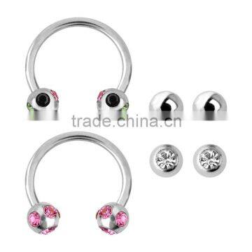 316L Multigem Horseshoes CBR