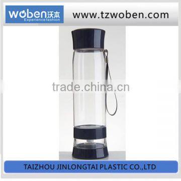 Best quality clear plastic drinking water bottle with neck strap wholesale