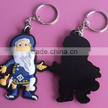 Hotselling cheap price merry christmas gifts Santa Claus soft PVC key chain