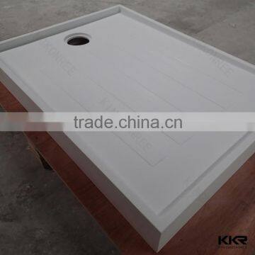 Custom made solid surface shower tray white marble shower base