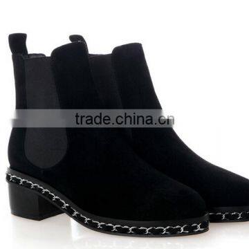 AX72 Size 43 women winter style ankle boot black suede upper PU lining for 2016 winter