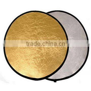 40cm 2 In1 Round Golden and Silver Collapsible Flash Photo Studio Light Reflector photo-5