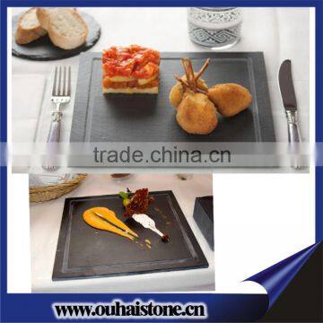 Natural slate food serving tray