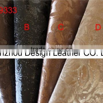 Embossed pvc atificial leather & synthetic leather for lndoor decoration in WenZhou