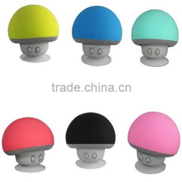 2016 Wireless Bluetooth Waterproof Silicon Suction Cup Handfree Mini Mushroom Speaker for Iphone ipad