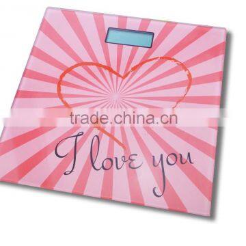 Watrer Transfer Printing Glass Elctronic Homan Body Weighing Scale 180kg /100g photo-4