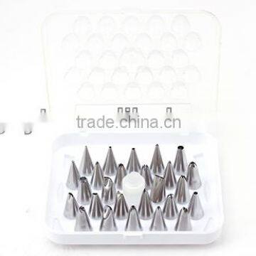 26-piece B stainless steel pastry round nozzles