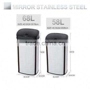 8 10 13 Gallon Infrared Touchless Dustbin Stainless Steel Waste Bin Eco-friendly Inductive Garbage Can SD-007 photo-3
