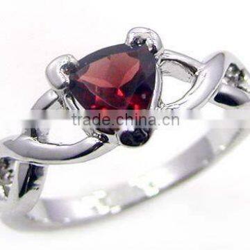 Garnet Ring & .925 Sterling Silver Ring Jewelry Ring Wholesale Silver Jewelry