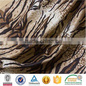 100%polyester tiger skin print short pile plush fabric