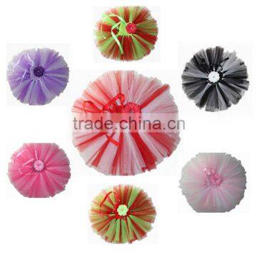 Lovely Handmade Tutu Dress With Crochet Top 2-layer Baby Tutus Fits 1-3 Ages