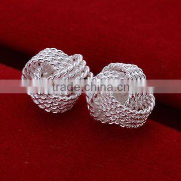 silver 2014 fashion women jewelry stud 925 earrings