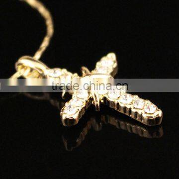 cross pendant 18k gold necklace