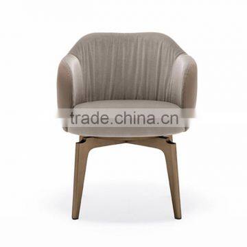 Soft Dining Armchair With Wooden Base HDAC1066 photo-4