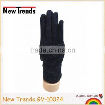 Fashion acrylic & polyester crocheting gloves