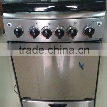 free standing electric gas oven with 4 burners