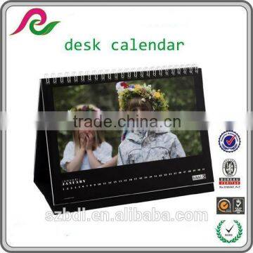 Triangle desk calendar custom design spiral tabel calendar