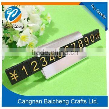 Embossed number digital price tags with the zinc alloy standard