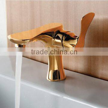 new arrival golden 59# solid brass ceramic cartridge bath sink wash basin mixer tap manufacturer 80 1101AG
