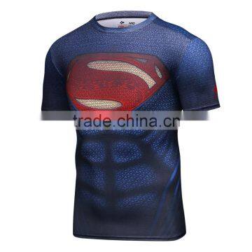 Men Superhero Superman Bat-man Distressed Shield T Shirt Iconic Superman Steel T Shirt photo-3