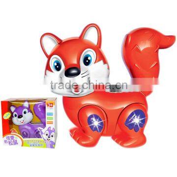 Cute and funny squirrel battery toy with light