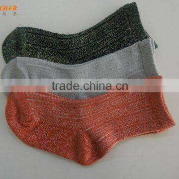 2016 new style kids shining cotton boot socks
