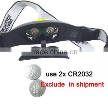 Waterproof Outdoor Camping 2* CR2032 Battery 3 Led Led Headlamp Manufacturers /Led Head Light photo-5