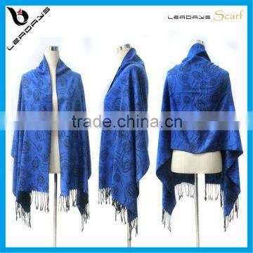 rose jacquard blue color on sale hijab shawl