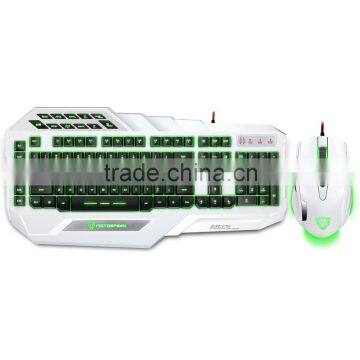 S Color Adjustable Luminous with Gaming Wired Keyboard and Mouse Combo Set