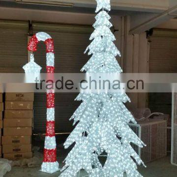 White Color Twinkle String Led Light 3d Motif Giant Christmas Tree For Sale