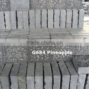 pineapple g684 black basalt garden paving stone