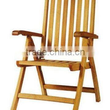 Teak Reclining Folding Chair with arm code OFC 016