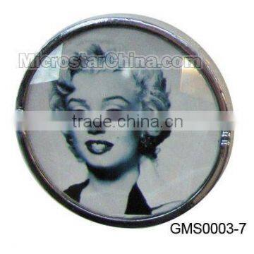 Faceted Marilyn Monroe pattern decorative magnetic crystal fridge sticker