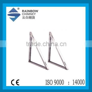 CE stainless steel fireplace chimney accessories for stove triangle bracket chimney pipe fittings