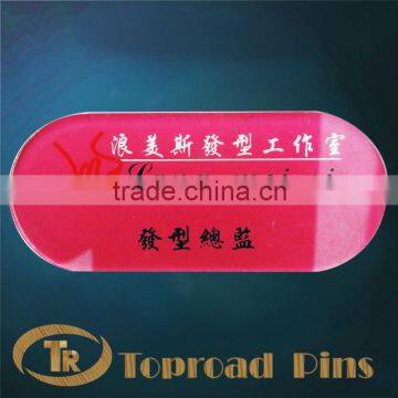 Great company branding name tag silver and gold