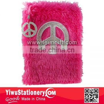 Peacock Velvet Fabric Cover Peace Embroidered Notebook photo-6