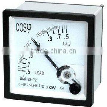 380V 72*72mm Power factor meter