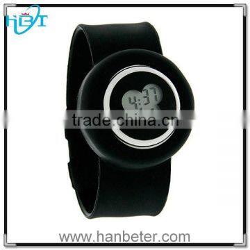 2014 latest hot sale unisex vogue colorful silicone slap watch digital watch large display