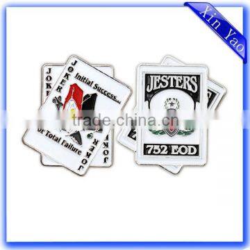 Wholesale custom shaped silver plated enamel souvenir coin