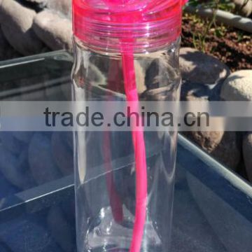 flip straw clear sport water bottle