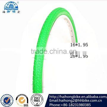 ISO9001 qualified colored green sport bike tyre